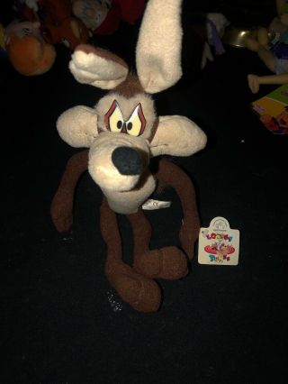Looney Tunes Vintage Wile E.  Coyote Plush Toy From 1998 Rare Nwt
