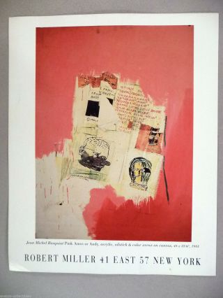 Jean Michel Basquiat - Robert Miller Art Gallery Exhibit Print Ad - 1992
