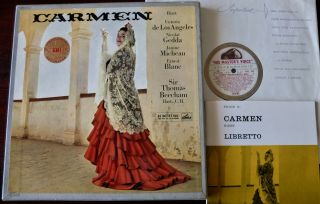 Hmv Asd 331 - 333 G/c Bizet Carmen 3 - Lp Beecham Nm (1960) Ex/nm Gt Britain Sls 755