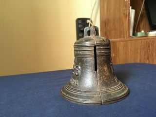 Vintage 1926 Liberty Bell Sesquicentennial Cast Iron Bank 3