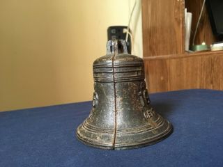 Vintage 1926 Liberty Bell Sesquicentennial Cast Iron Bank 4