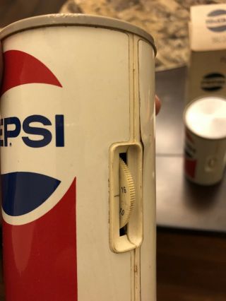 Vintage Pepsi Cola Collectibles.  Bag,  Can Radios,  Watch,  Can - PROMOTIONAL 1970’s 6