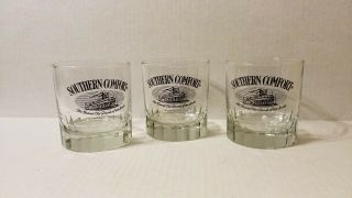 (3) Southern Comfort Whiskey Low Ball Glasses - Barware