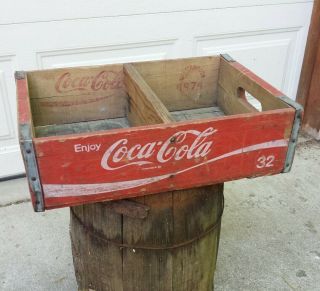 Vintage Wood Coca Cola Coke Crate 1974 Chattanooga Retro Soda Pop Advertising 2
