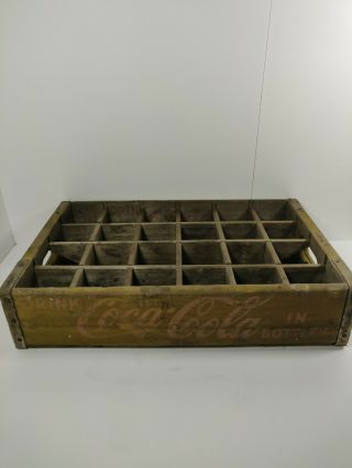 Vintage 1960s 24 Sectional Coca Cola Wooden Crate Carrier Aberdeen Miss