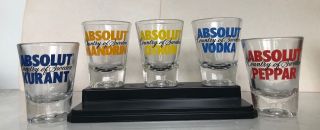 Absolut Vodka Limited Edition Shot Glass Set Of 5,  Thailand