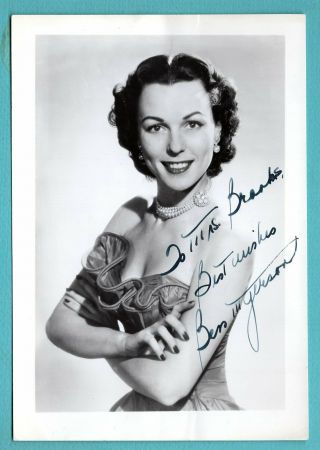 Vintage Bess Myerson Autograph Photograph Picture Miss America Tv Star 5x7 B&w