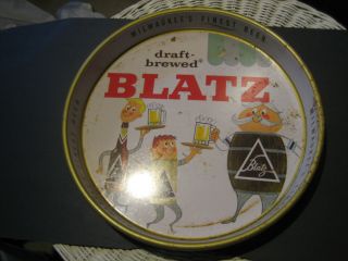 Vintage Blatz Draft Brewed Beer Metal Tray " Milwaukee 