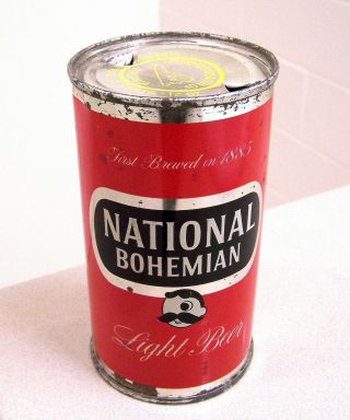 Sharp C.  1950s National Bohemian Flat Top Beer Can From Detroit,  Mi