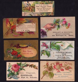 Victorian Trade Cards Stables,  Stationers,  Booksellers,  Printers,  Coffe,  Candy
