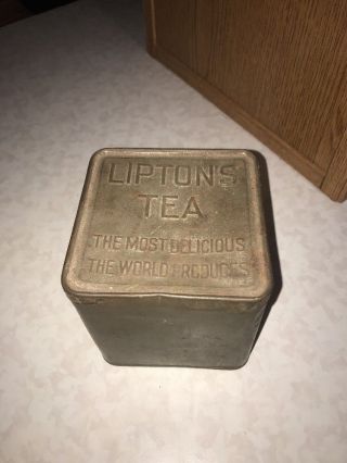 Vintage Lipton Tea Tin Old
