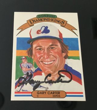 Gary Carter (d) Signed Autographed Diamond King Baseball Card Mets Expos Hof