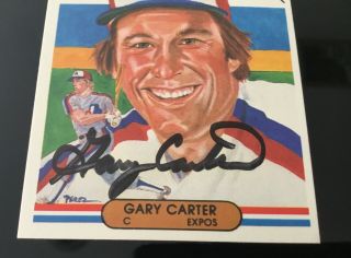Gary Carter (D) Signed Autographed Diamond King Baseball Card Mets Expos HOF 2