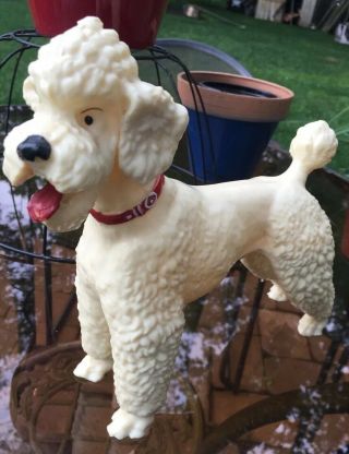 Vintage Breyer 68 White Poodle W/ Red Collar And Red Tongue 1958 - 68