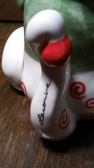 2002 Lacombe ALFFIE Whimsiclay porcelain Christmas cat figurine 87107 4
