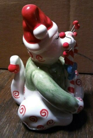 2002 Lacombe ALFFIE Whimsiclay porcelain Christmas cat figurine 87107 7