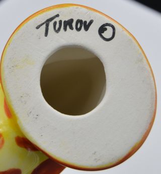 TUROV ART CERAMICS SIGNED TURTLE FIGURINE - 6