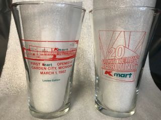 Vintage K - Mart 20 Grand Years Of Savings Limited Ed Glass Tumbler 1962 - 1982