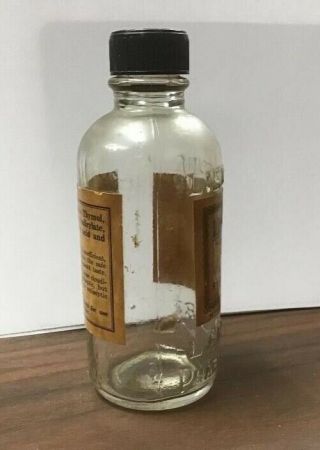 Vintage Listerine Lambert Pharmacal Company Glass Bottle 3 Oz embossed w/ labels 4