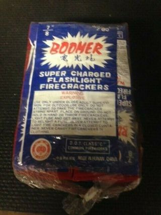 Boomer Lantern Brand Firecracker Brick Label Vintage 40/80 