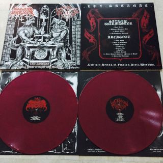 Satanic Warmaster / Archgoat Lux Satanae 12 " Mini Lp Red Vinyl Second Press