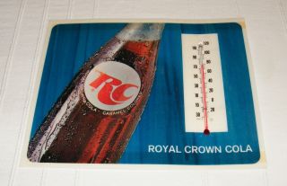 Royal Crown Cola Rc Thermometer Plastic Approx 10 X 8 Inches