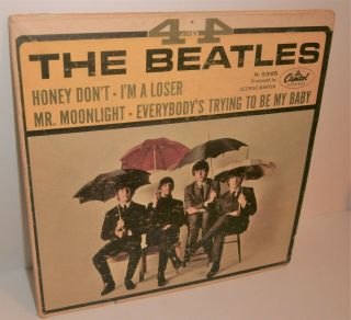 The Beatles 4 By 4 Ep Capitol R - 5365 45 Rpm Picture Sleeve Plus Vinyl Ep