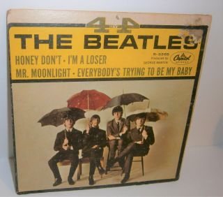 THE BEATLES 4 BY 4 EP CAPITOL R - 5365 45 RPM PICTURE SLEEVE PLUS VINYL EP 4