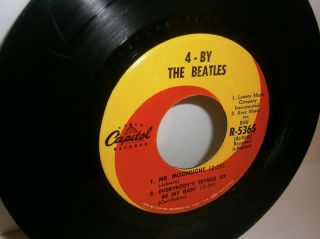 THE BEATLES 4 BY 4 EP CAPITOL R - 5365 45 RPM PICTURE SLEEVE PLUS VINYL EP 5