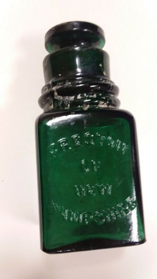 Deep Green Preston Of Hampshire Cologne Salts Bottle & Stopper