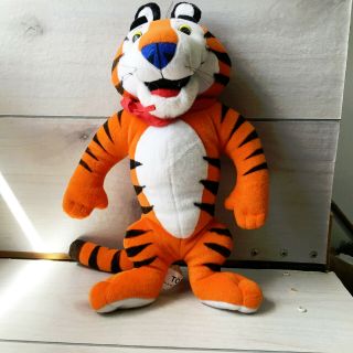 A57 Vintage Kelloggs Tony Tiger Plush 13 " Stuffed Toy Lovey Ceral Advertising