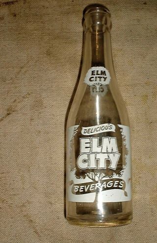 Vintage Acl Elm City Soda Bottle Coca - Cola Jacksonville Il