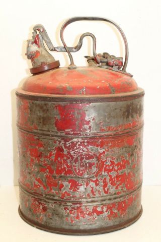 Vintage Protectoseal Co Chicago Metal Gas Can 5 Gallon