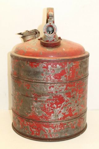 Vintage Protectoseal Co Chicago Metal Gas Can 5 Gallon 3