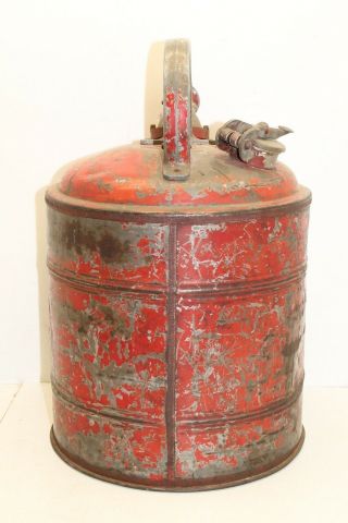 Vintage Protectoseal Co Chicago Metal Gas Can 5 Gallon 5
