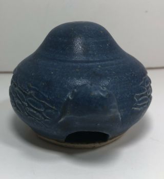Ballymorris Irish Studio Pottery Blue Bird Whistle Figurine Home Decor 6