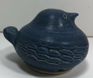 Ballymorris Irish Studio Pottery Blue Bird Whistle Figurine Home Decor 7