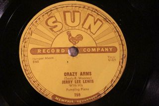 Rockabilly Jerry Lee Lewis Crazy Arms Sun 259 78 Rpm Memphis Hear