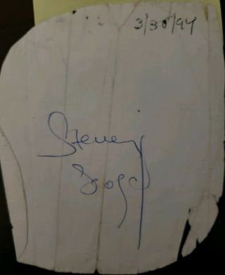 Steven Seagal Hand Signed Autographed Cut Actor Martial Artist