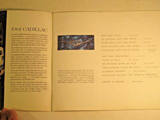 1961 CADILLAC Full Line incl.  Eldorado Prestige 32 page sales Brochure 2