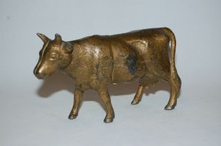 Cast Iron " Cow " Still Bank Made By A.  C.  Williams