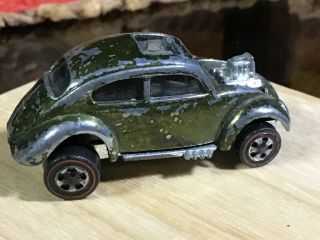 1967 Vintage Hot Wheels Redline Custom Volkswagen Beetle Green