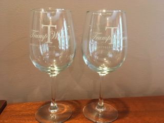 Trump Winery Charlottesville Va Glasses Set Of Two Rare