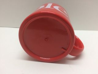 Vintage Apple Computer Coffee Mug Retro Red Plastic Spellout Logo Cup Macintosh 5