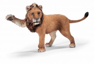 Lion With Paw Up By Schleich/toy/14374/retired