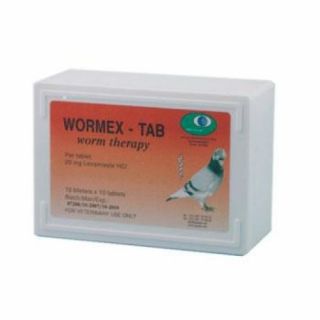 Pigeon Product - Wormex - Tab - 100 Tablets - Intestinal Worm - By Pantex