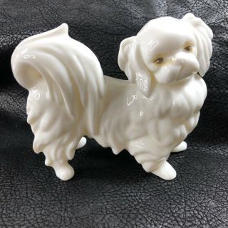 Dog Ardalt Lenwile Bone China Verithin White Porcelain Pekingese Puppy Figurine