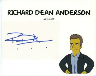 The Simpsons Richard Dean Anderson Signed 8x10 Print