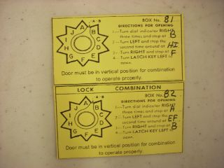 2 - Vintage 1966 Post Office box doors and frame 81 & 82,  Made by National Lock 3