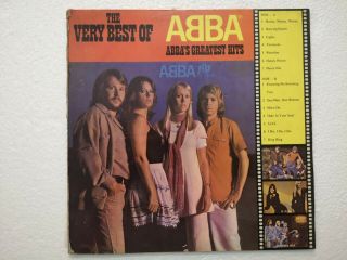 Abba Greatest Hits Malaysia Unique Cover Music Girl Label 1970 ' s LP RARE 2